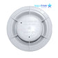 Aquastar SKAFL Skimmer Float Assembly in white, showing underside details, ideal replacement for SOS Pool supplies.