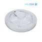Aquastar SKAFL Skimmer Float Assembly in white, designed for pool skimmer systems, enhancing water level control and debris capture.
