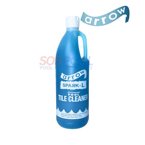 Arrow Pool Tile Cleaner SPARK-L 32 oz, effective cleaning solution for SOS Pool maintenance and calcium buildup removal.