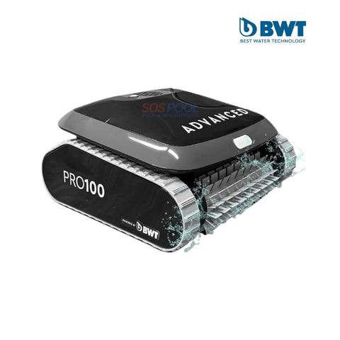 BWT Advanced Pro 100 robotic pool cleaner designed for above ground pools, featuring 49 ft cable, by SOS Pool.