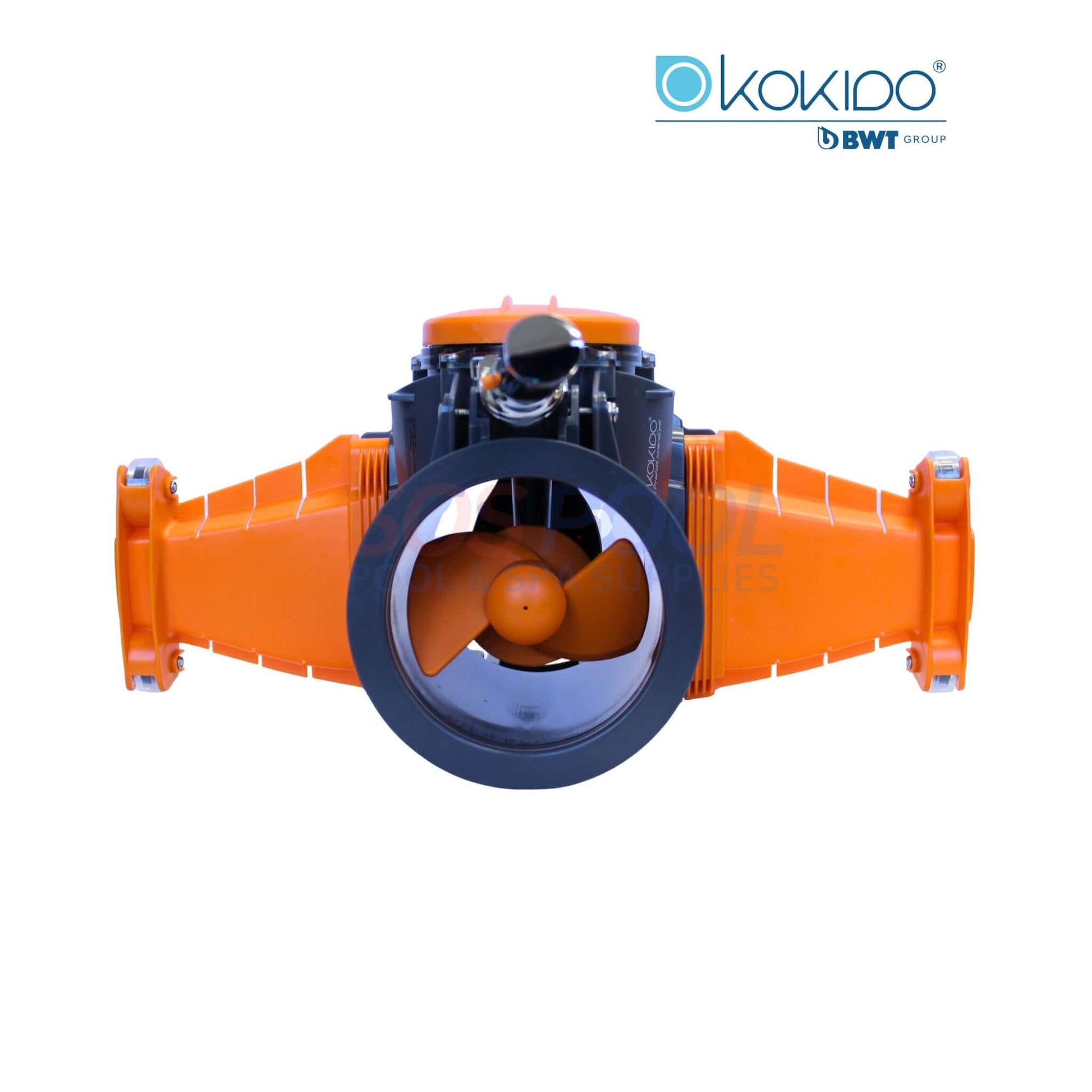 BWT Vektro XL Xtra Wide Rechargeable Pool Vacuum | EV104CBX front view, orange color, powerful suction, swimming pool parts.
