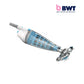 BWT PK X-Flow rechargeable pool vacuum BC55, blue and white design, ideal for cleaning swimming pools effortlessly.