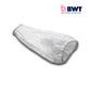 BWT pool vacuum bag for PK X-Flow BC55, white mesh, designed for debris collection in swimming pools, essential pool supplies.