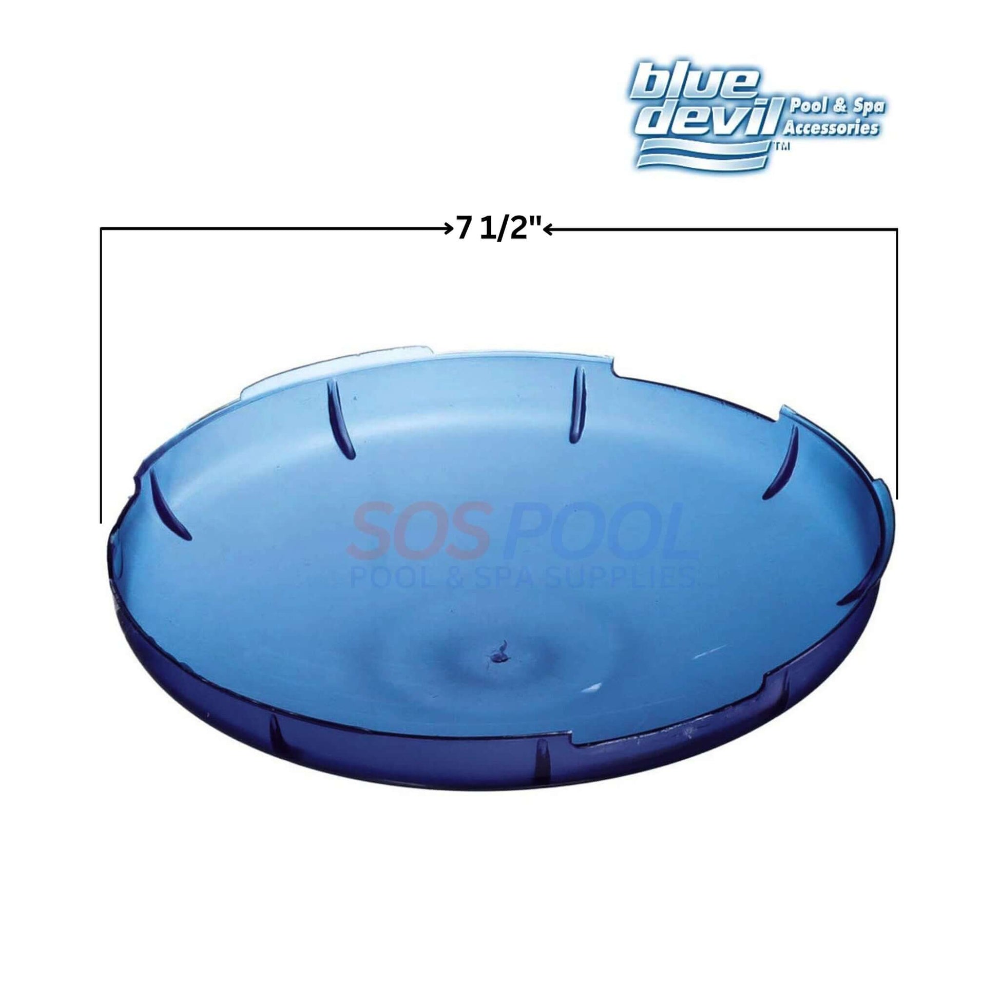 Blue Devil Pool Light Blue Lens Cover B8481, 7.5" diameter, fits Amerlite lights, enhances pool ambiance, SOS Pool.
