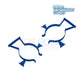 Blue Devil adjustable brackets for pool pump motor cover, designed for SOS Pool protection against elements.