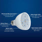 Blue Square Warm White LED Spa Light Bulb | 20W | 120V | VLB2501-WW
