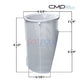 CMP Basket for Hayward Super II Pumps, SPX3000M, 27180-207-000 dimensions and details | SOS Pool