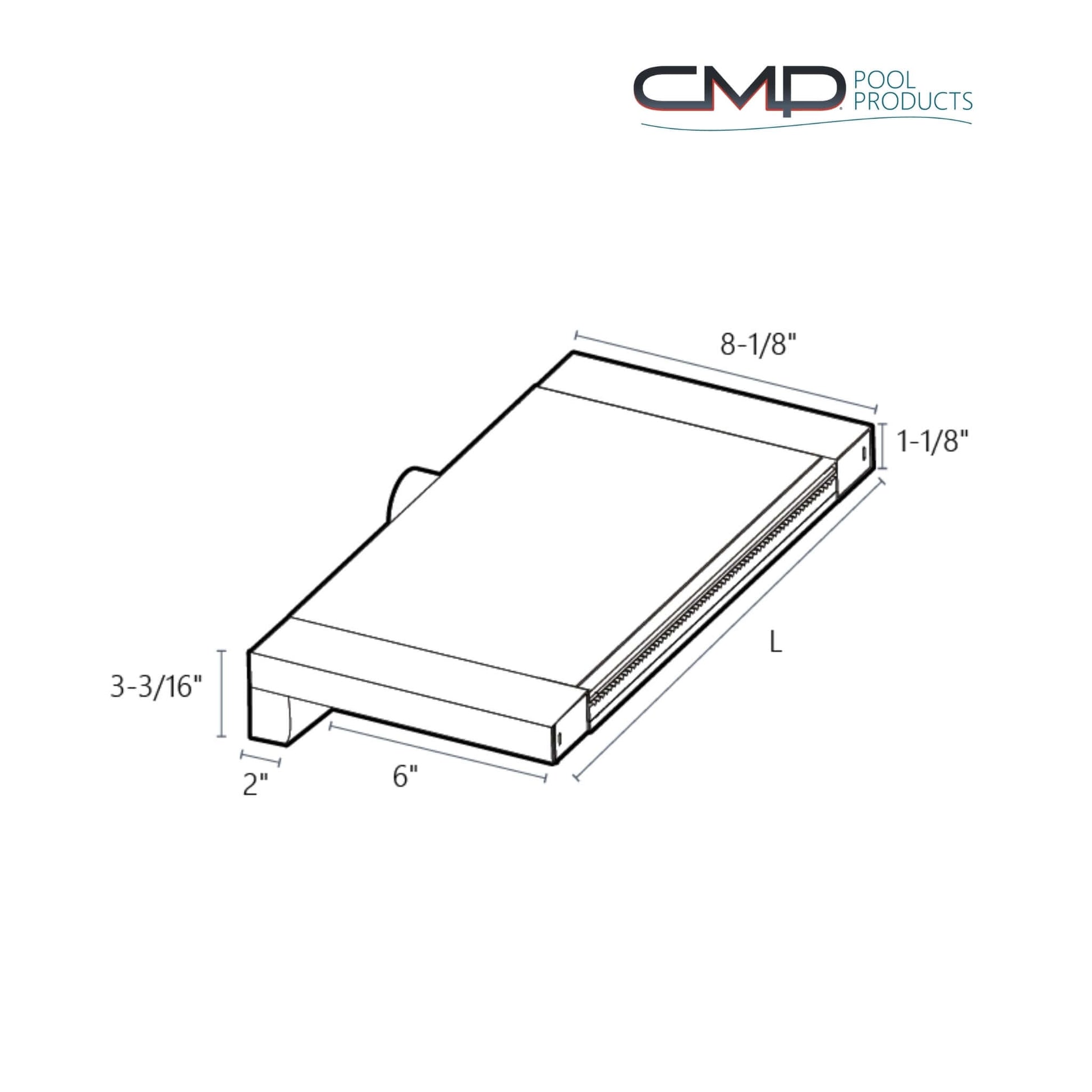 CMP Brilliant Wonders 36" LED Waterfall | 25677-330-000 technical drawing, dimensions for SOS Pool supplies and swimming pool parts.