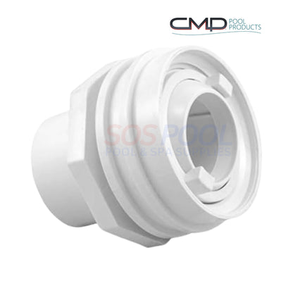 CMP Flush Mount Return Fitting 25555-000-000 in White, a seamless solution for pool return systems by SOS Pool.