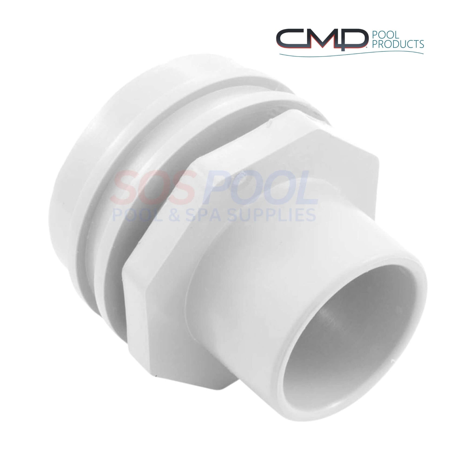 CMP Flush Mount Return Fitting White, 25555-000-000 for SOS Pool systems, seamless integration, durable design.