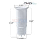 CMP Heavy Duty Basket 27182-020-000, 6.125" diameter, 13.5" height for Rainbow Model 186 by SOS Pool.