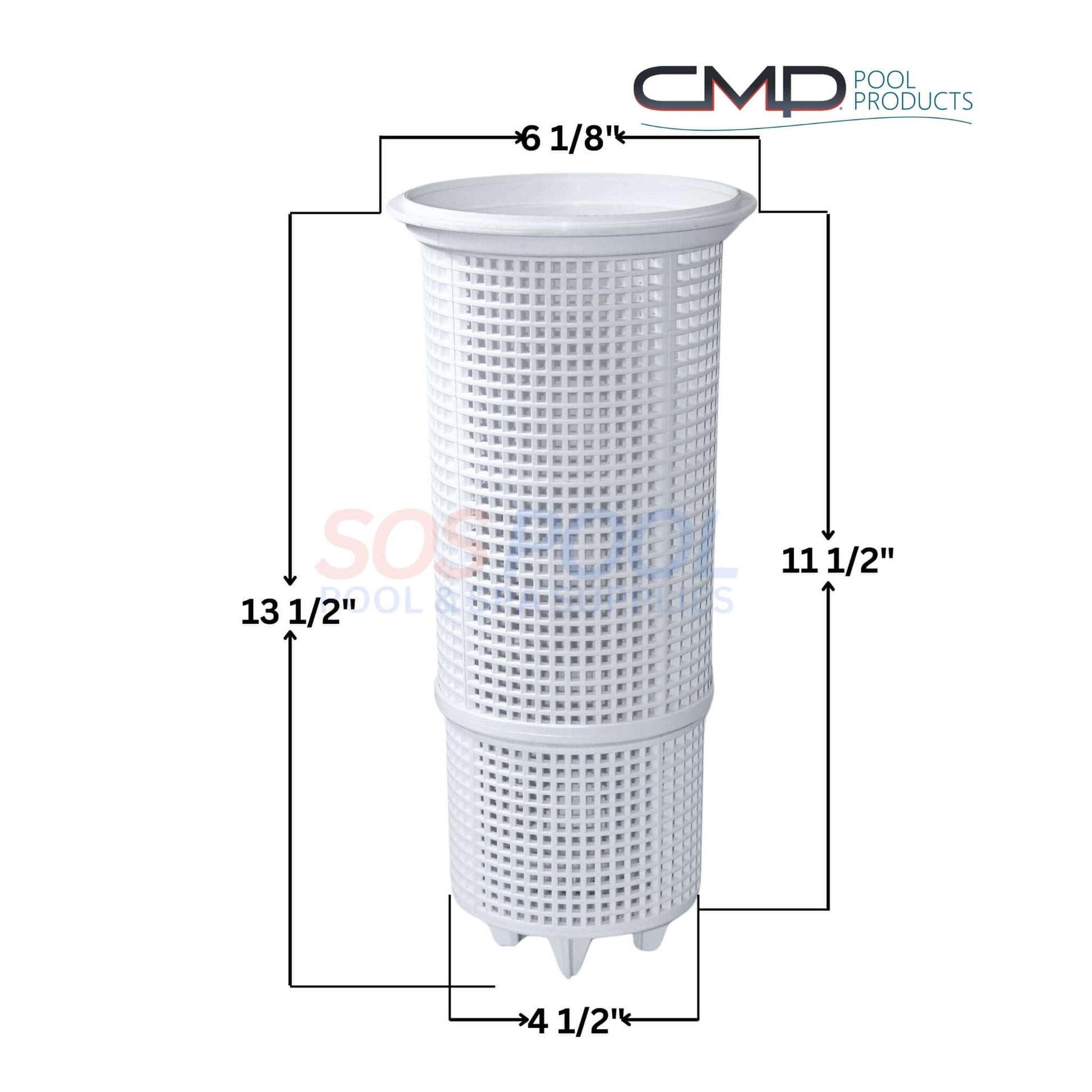 CMP Heavy Duty Basket 27182-020-000, 6.125" diameter, 13.5" height for Rainbow Model 186 by SOS Pool.