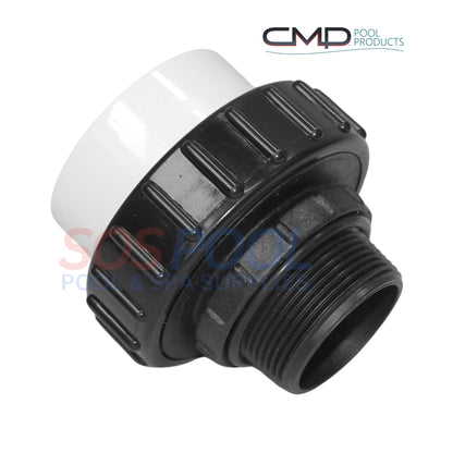 CMP Hi Temp PVC Threaded Union 1.5" x 2" for pool applications - Durable, heat-resistant - SOS Pool.