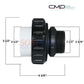 CMP Hi Temp PVC Threaded Union 1.5" x 1.5" with dimensions for pool plumbing by SOS Pool.