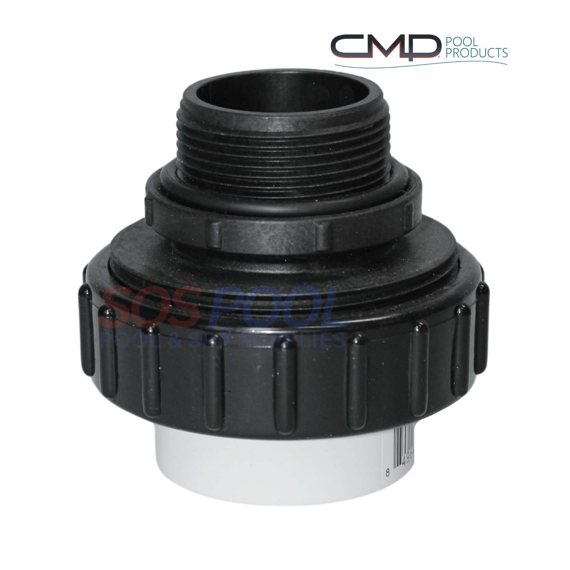 CMP Hi Temp PVC Threaded Union 1.5"x1.5" for pool and spa plumbing, SOS Pool. Reliable and easy to install.