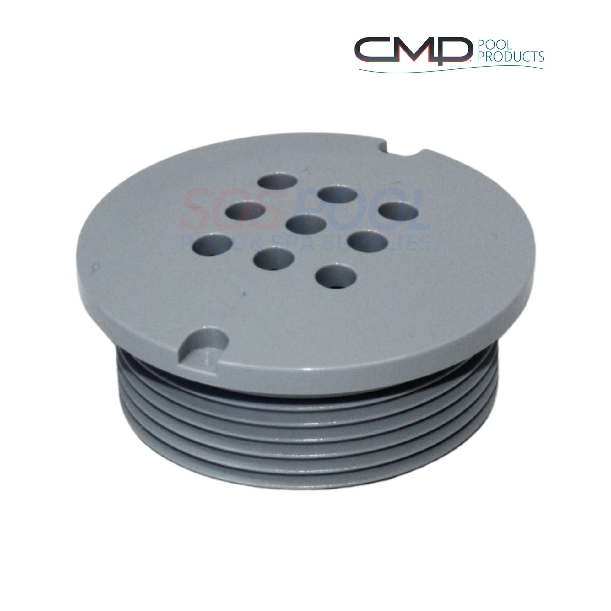 CMP 1.5" MIP Pool Bubbler in grey, model 25503-001-000, designed for flush installation in SOS Pool features.