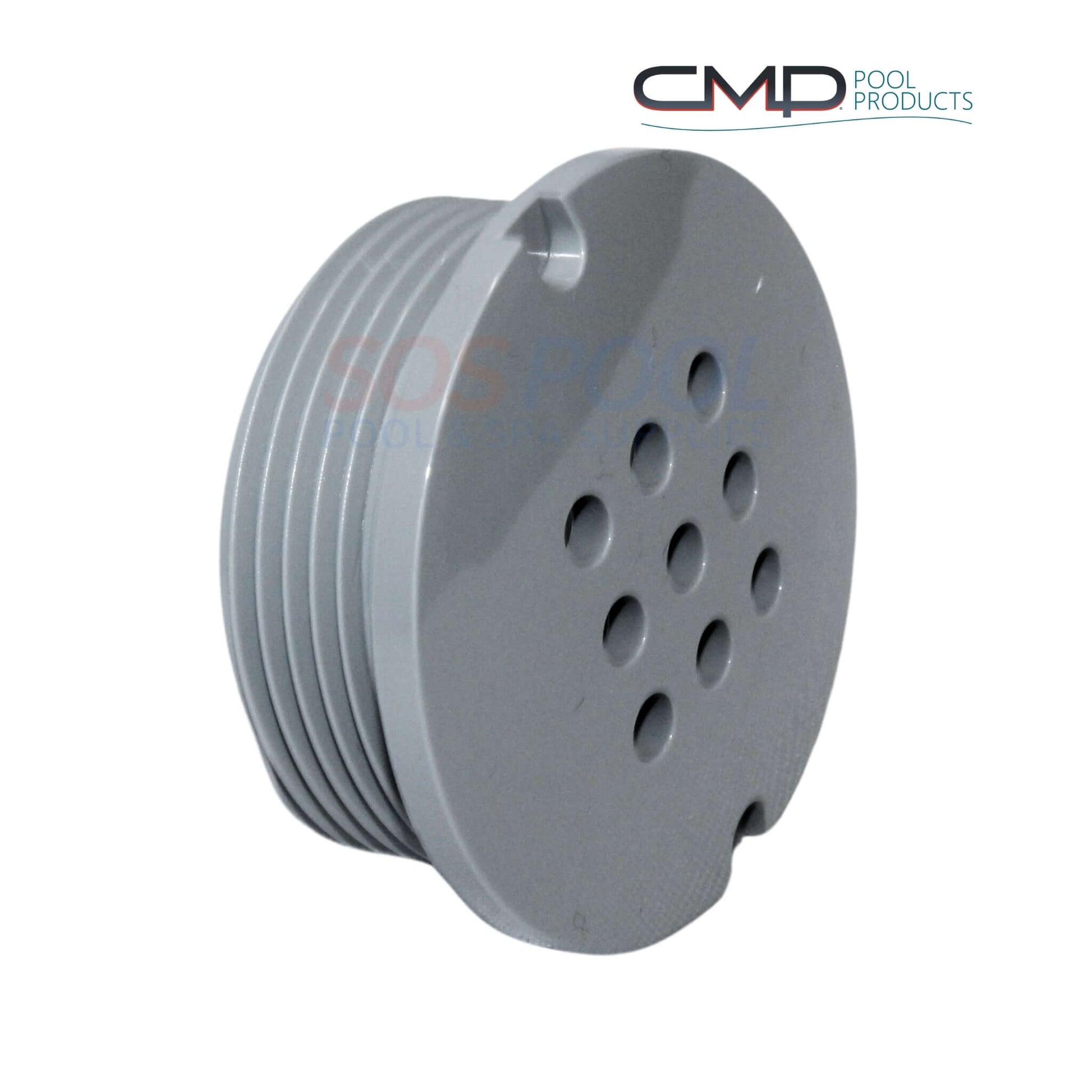 CMP MIP Pool Bubbler 1.5 inch grey 25503-001-000, designed for SOS Pool installation, flush-fitting water feature.
