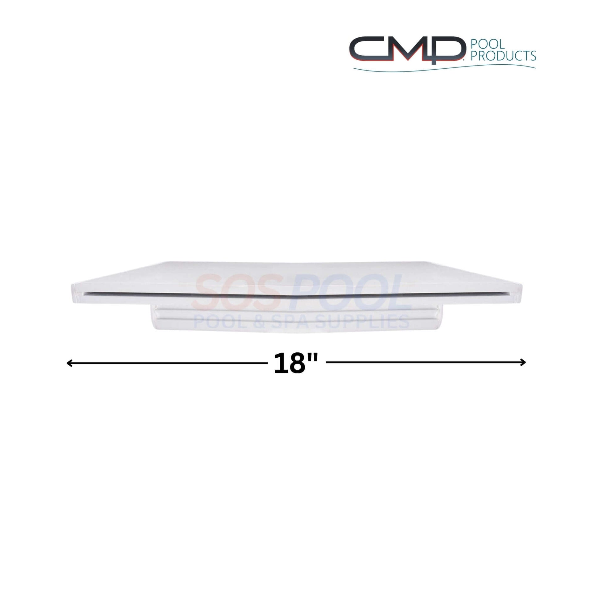 CMP Natural Wonders 18" x 6" Lip White Waterfall | 25577-180-000, 18-inch white waterfall for pools, SOS pool supplies.