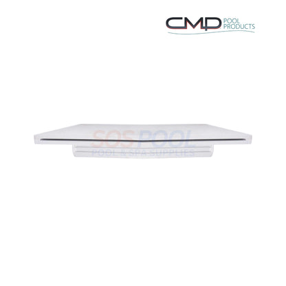 CMP Natural Wonders 72" x 6" Lip White Waterfall | 25577-630-000 shown from the front, white finish for pool supplies.