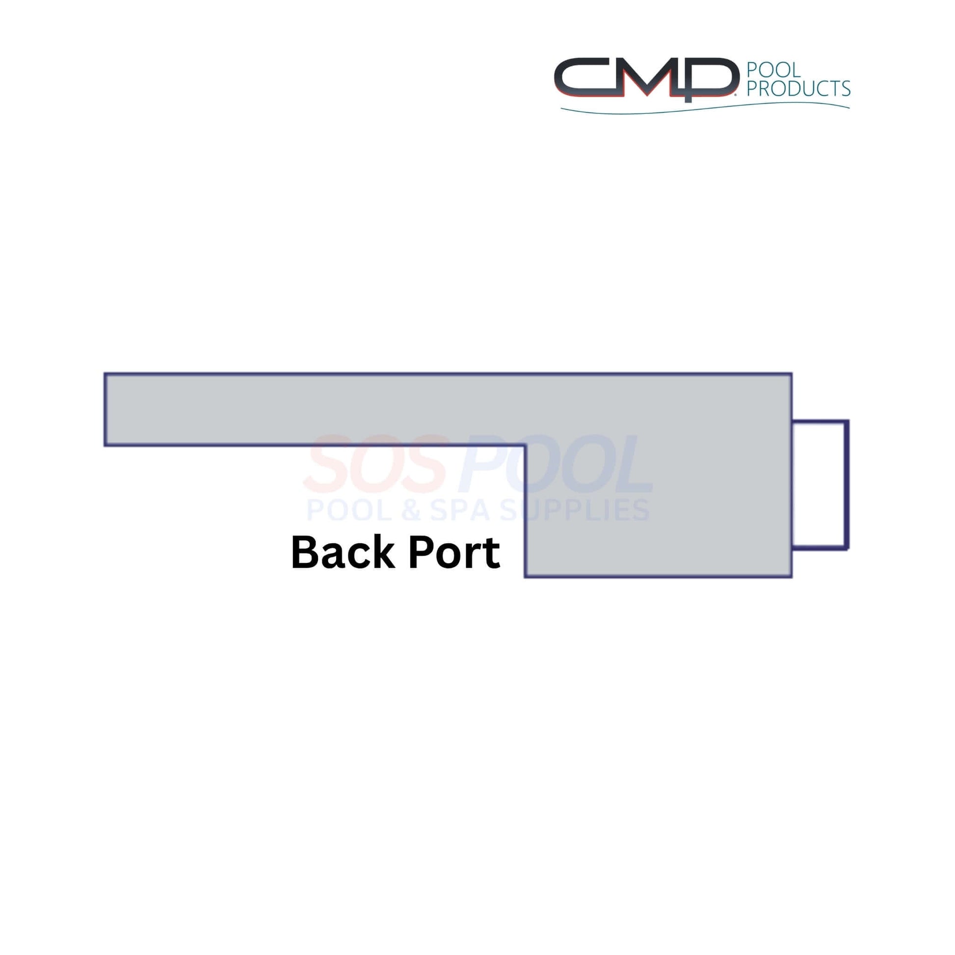 CMP Natural Wonders 72" x 6" Lip White Waterfall | 25577-630-000 back port diagram, pool part design, SOS Pool supplies.