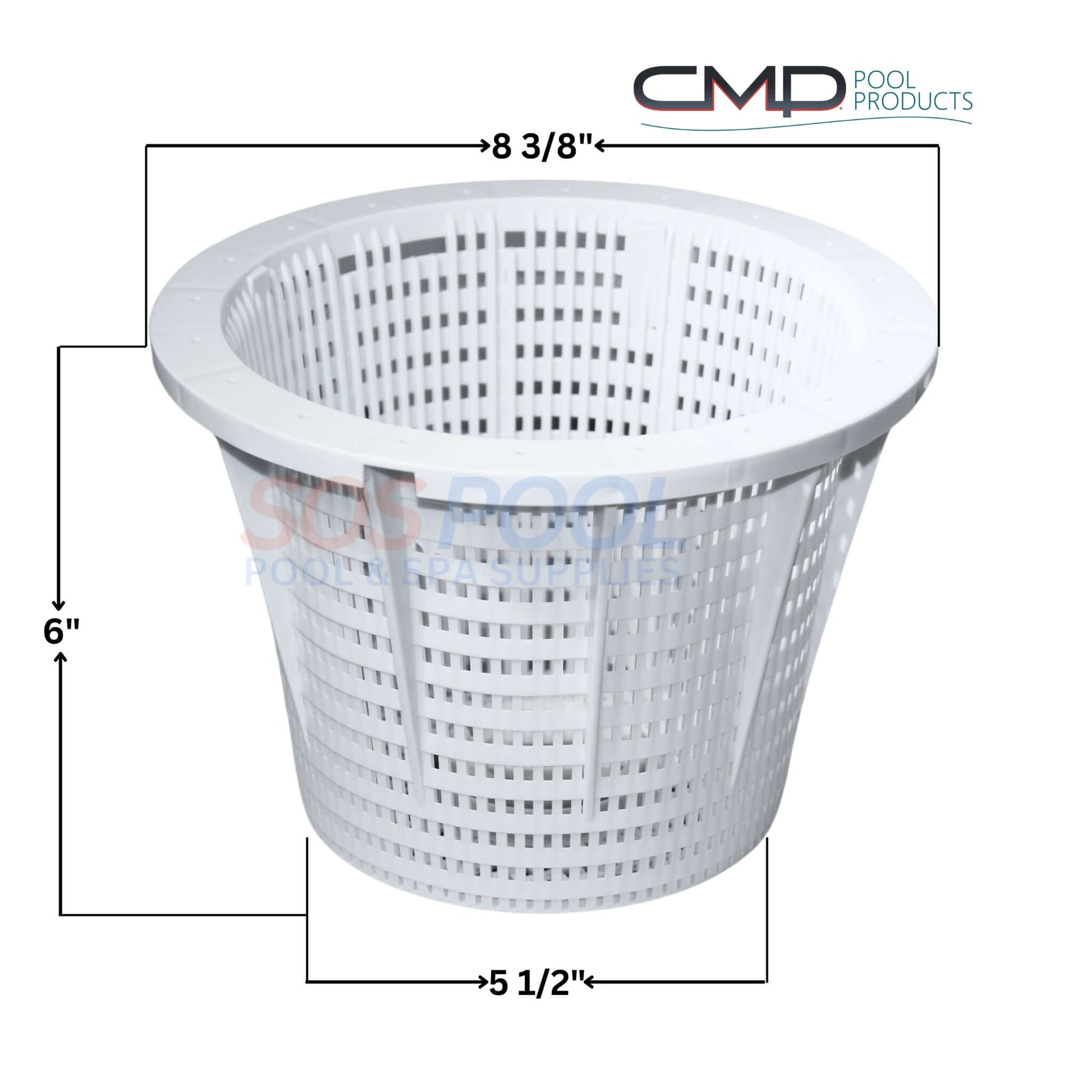CMP Skimmer Basket for Pentair Admiral S20, 8 3/8" diameter, durable design for efficient debris collection - SOS Pool