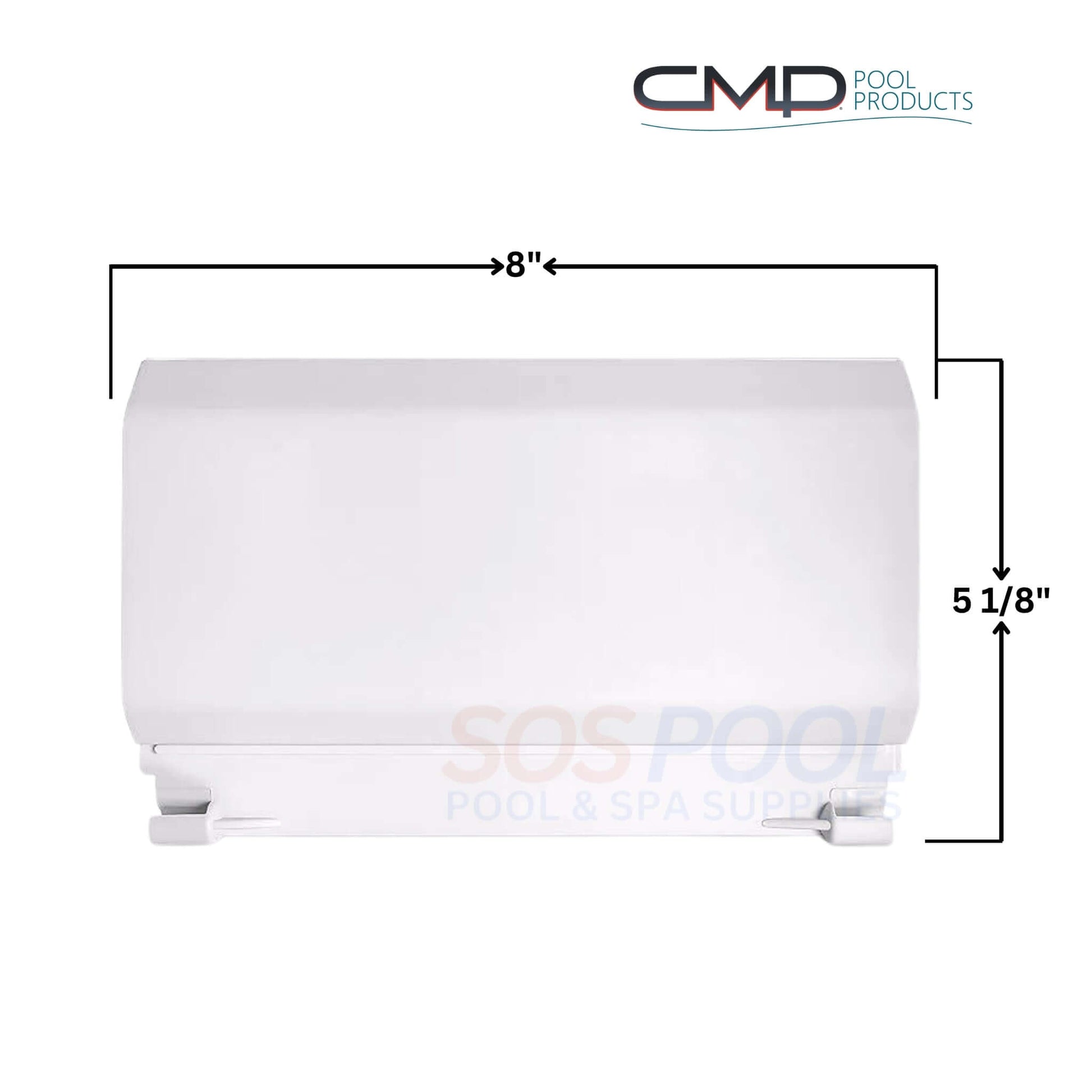 CMP Weir Flap for Admiral S20 Skimmers, 8" x 5 1/8", White, Replacement by SOS Pool - Model 25251-000-500.