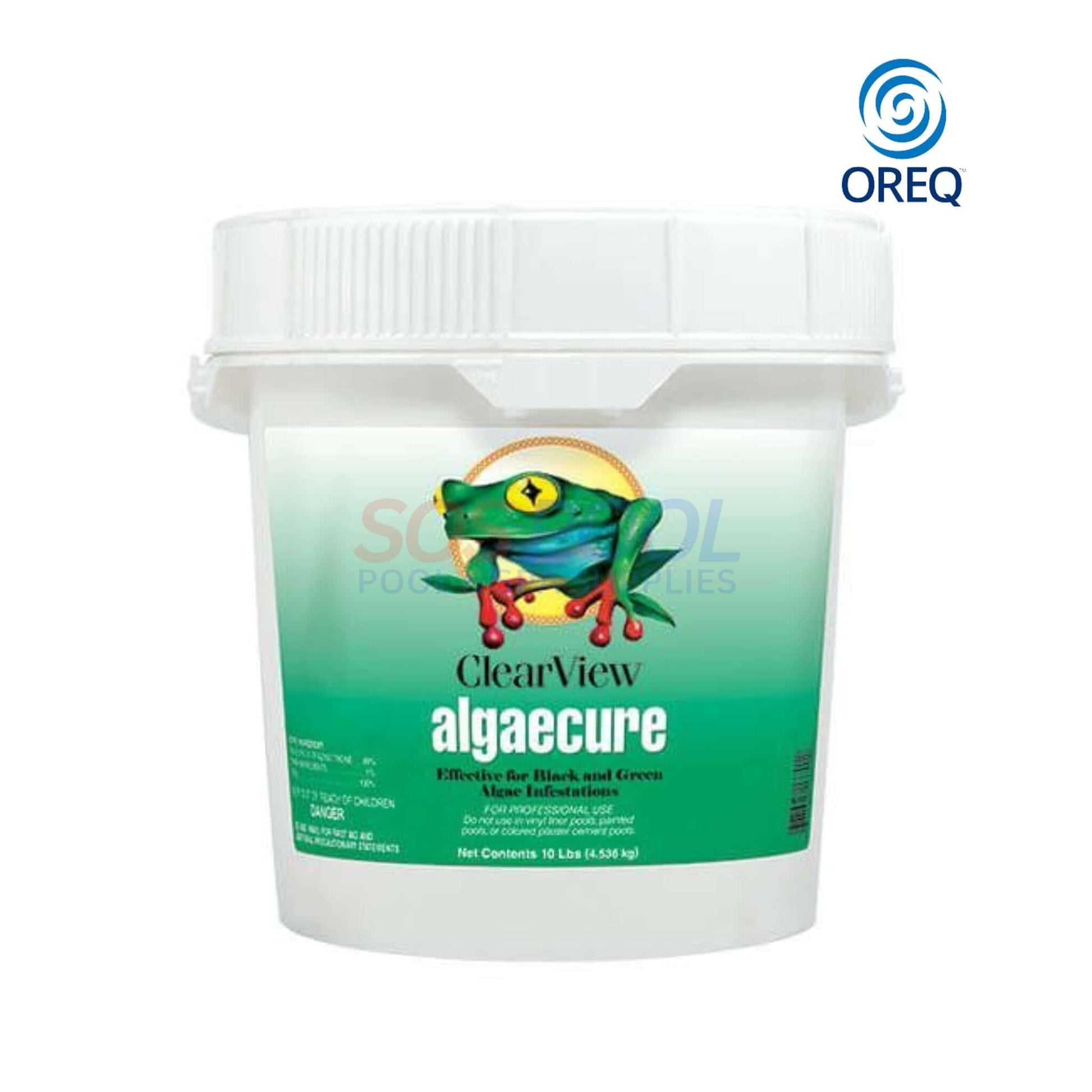 ClearView AlgaeCure Black Algae Killer Granular Trichlor 25lb for SOS Pool maintenance.