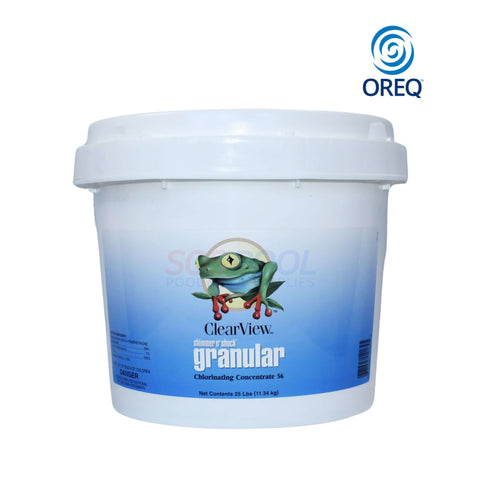 ClearView DiChlor Granular Chlorine | Shimmer-N Shock | 25lbs | CVDB025