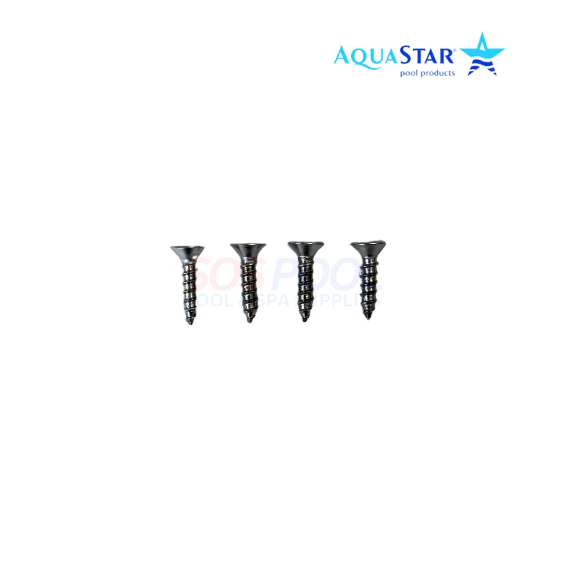AquaStar pool screws for installation, set of four, suitable for SOS Pool supplies and swimming pool parts.
