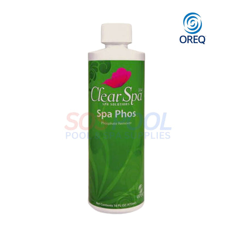 Clear Spa Spa Phos Remover 16oz CSLPBPT12 phosphate remover for hot tubs preventing algae with SOS Pool.