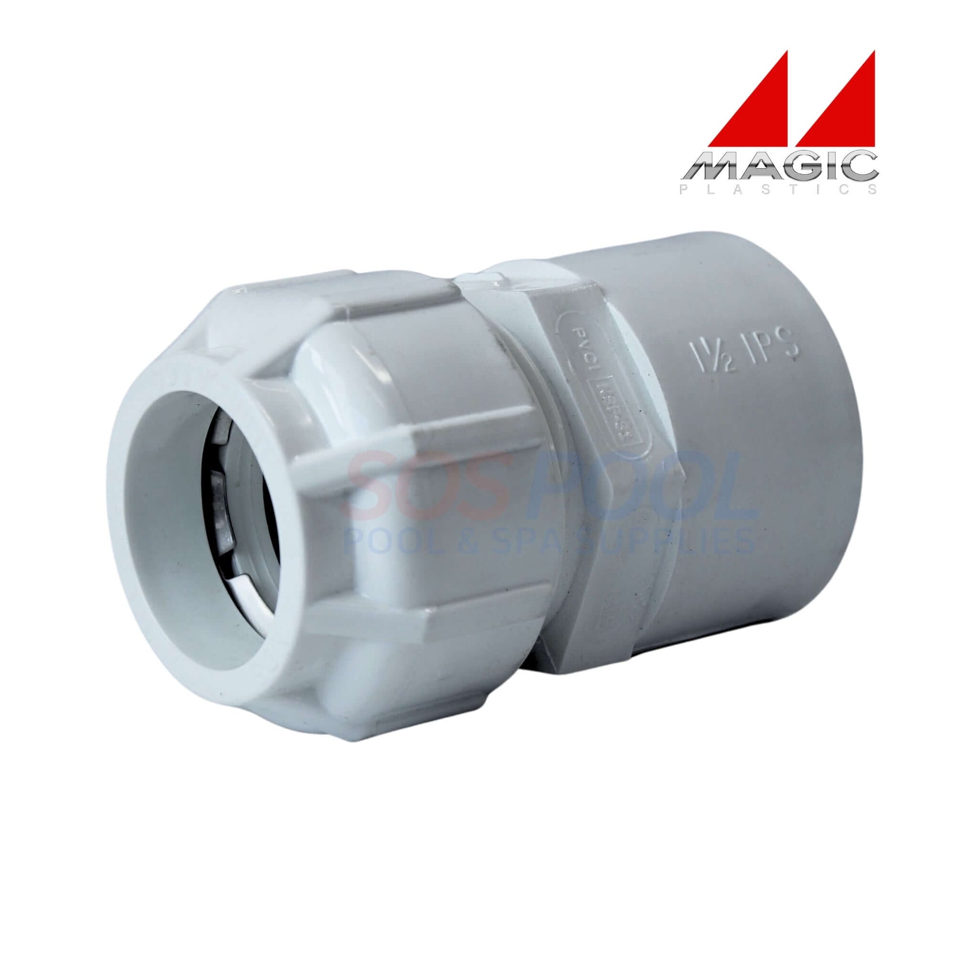 Copper to PVC Compression Adapter 1.25" to 1.5" OEM 935-125 for easy pool pipe transition. Durable, corrosion-resistant. SOS Pool Supplies.
