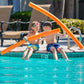 Kids playing with Deluxe Foam Swim Noodles | Orange | Black | Purple | 47" x 2.25" by SOS Pool, enjoying pool fun.