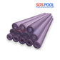 Deluxe Foam Swim Noodles | Orange | Black | Purple | 47" x 2.25" by SOS Pool, showing vibrant purple noodles stacked for pool use.