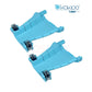 BWT Kokido Turbo EV105ASM03 left & right wing extensions in blue, designed for enhancing pool vacuum cleaning path width.