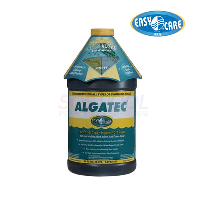 EasyCare AlgaTec Algaecide & Clarifier 64oz | 10064, green bottle, swimming pool algae remover, SOS Pool supplies.