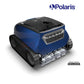 Polaris EPIC 8640 Robotic Pool Cleaner FEPIC8640 in blue, designed for efficient pool cleaning, with rubber blades and dual motors.