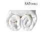 FatTowels white fluffy beach towel rolls, perfect for beach or pool use, 35" x 70", FT30-W.