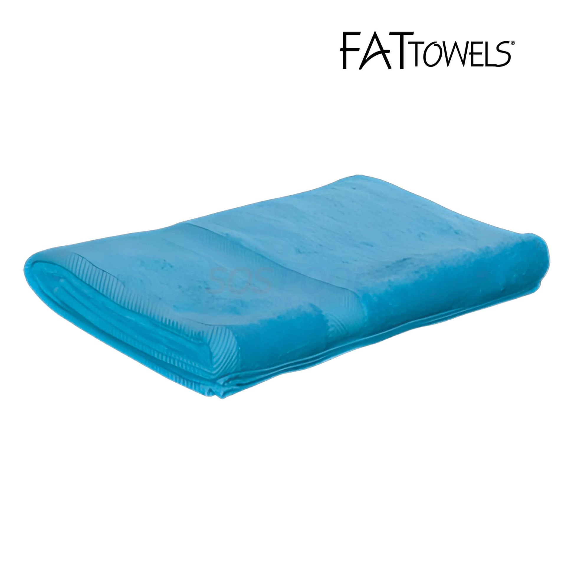 FatTowels FT20 Beach Towel in bright blue, oversized 35" x 65", perfect for SOS Pool. SKU: FT20.