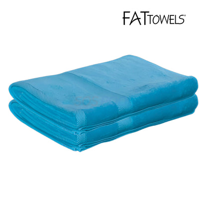 FatTowels FT35 Beach Towel in blue, kingsized velour for full-body coverage, 36" x 72", SKU: FT35, perfect for SOS Pool adventures.
