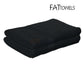 FatTowels FT35 Beach Towel in Black, Kingsized Velour 36" x 72" | SOS Pool - Perfect for beach and outdoor use.