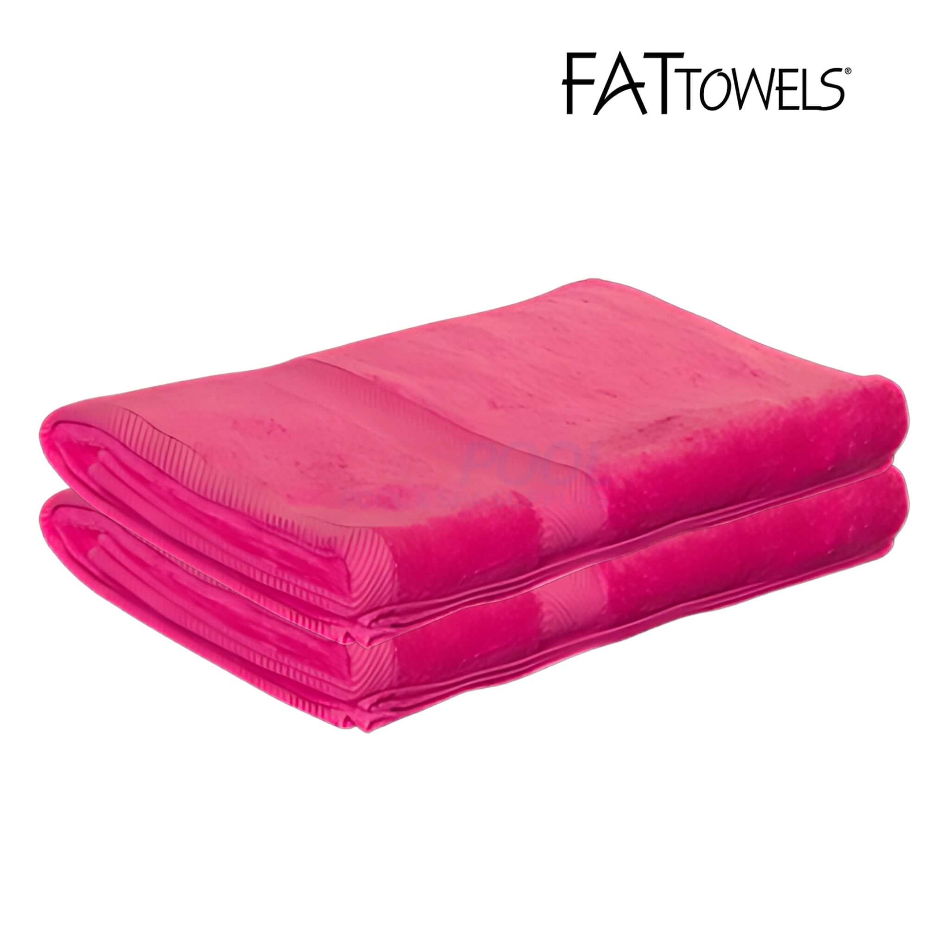 FatTowels FT35 Kingsized Velour Beach Towel in vibrant pink, 36" x 72"; ideal for SOS Pool days. SKU: FT35