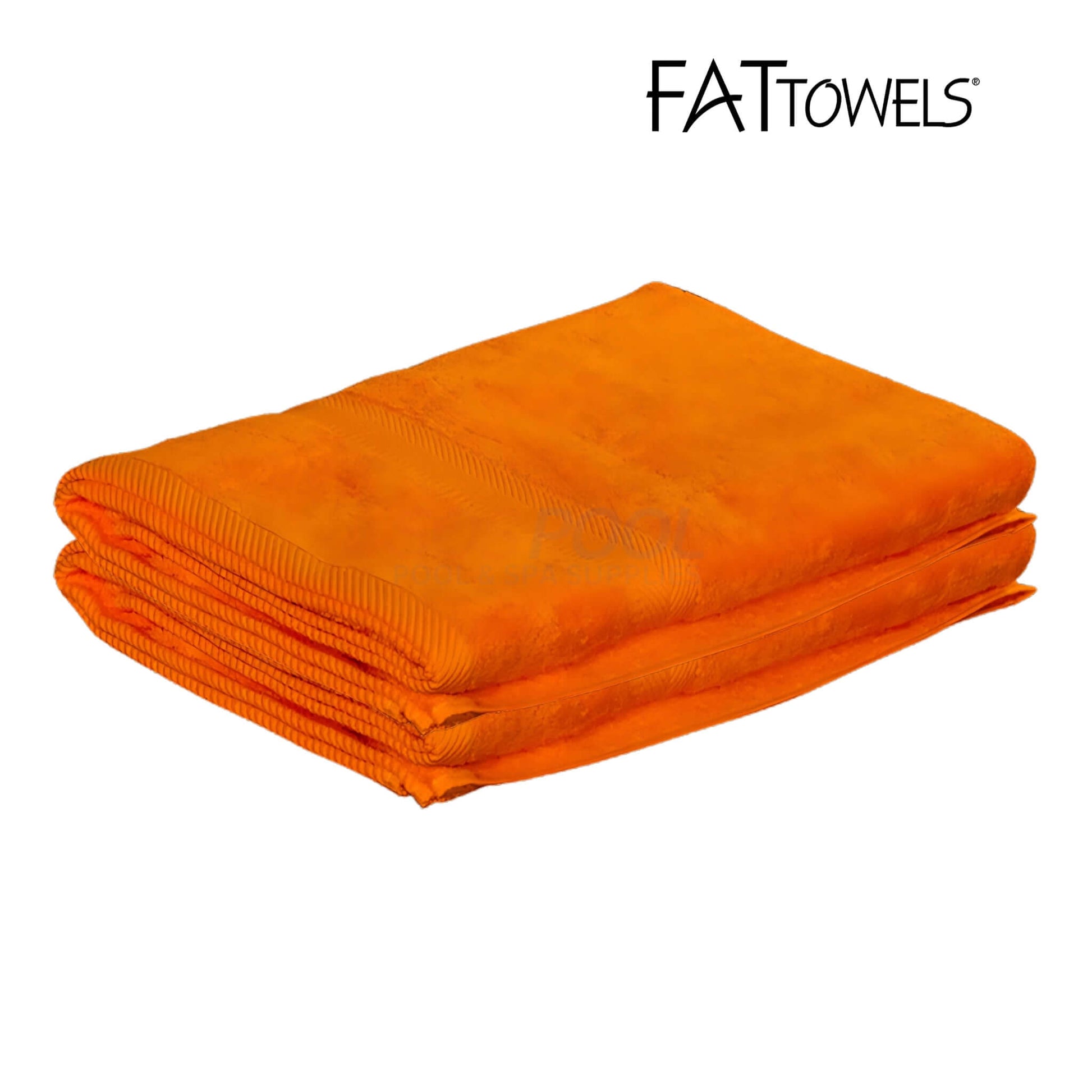 FatTowels FT35 Beach Towel in vibrant orange color, kingsized velour, 36" x 72", ideal for SOS Pool use. SKU: FT35