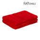 FatTowels FT35 Beach Towel in vibrant red, kingsized velour, 36" x 72", perfect for pool days. SKU: FT35.