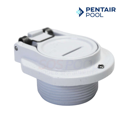 GW9530 | Pentair Cleaner Vac Port Snap Lock Wall Fitting in white, used for secure hose connection in swimming pools.