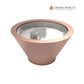 Grand Effects Essex Round Fire Bowl in Copper, 24"/30"/36" size, for outdoor use. SKU: SOS Pool.
