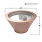 Grand Effects Essex Fire Bowl 24" Round Copper, SKU: SOS Pool, elegant outdoor centerpiece with manual and electronic ignition.