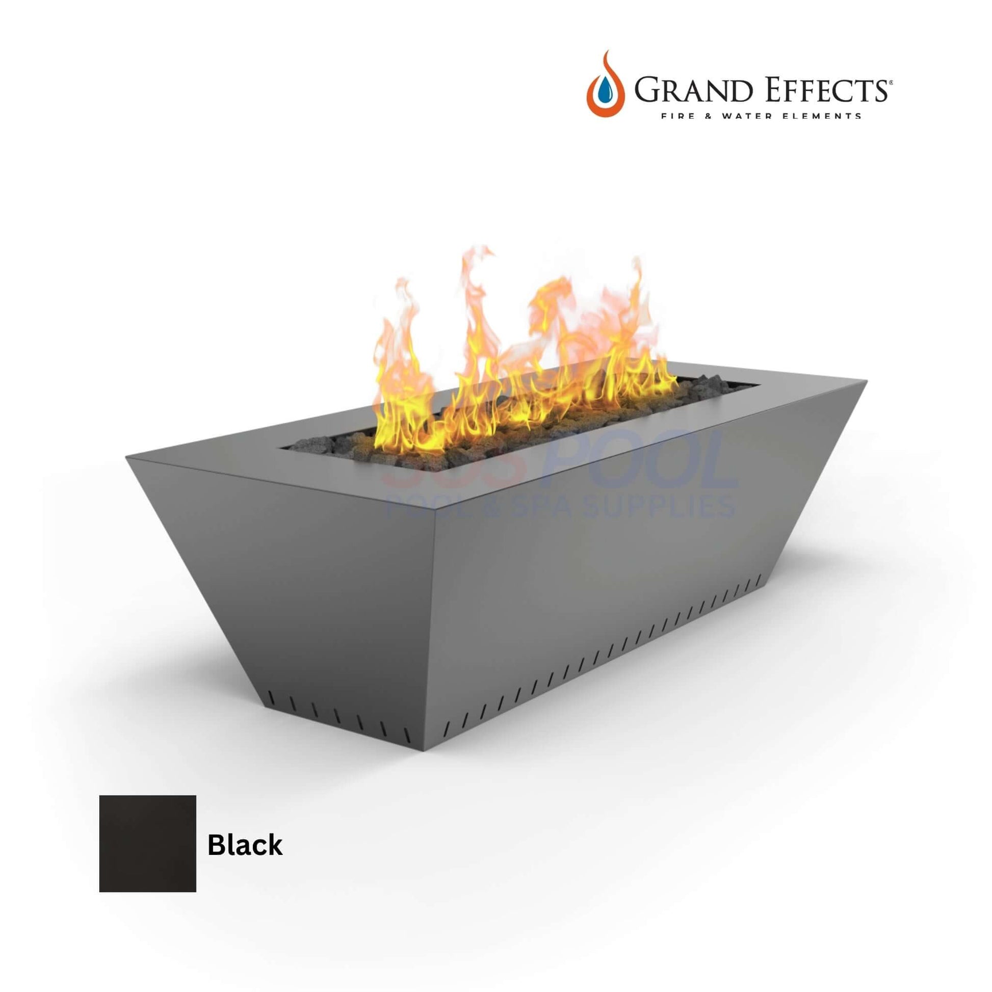 Grand Effects Fire Table | Linear Corinthian | Metallic Finish | 60x26x18 | SOS Pool | SKU: 12345