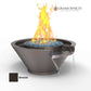 Grand Effects Round Essex Fire & Water Bowl in Bronze with flame and water features, SKU: SOS Pool.