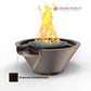 Grand Effects Round Essex Fire & Water Bowl in Chestnut Hammertone, SKU: SOS Pool. Seamless lip, metal, long-lasting.