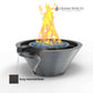 Grand Effects Round Essex Fire & Water Bowl in Gray Hammertone, SOS Pool SKU: Grand Effects Artisan Series